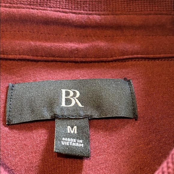 Banana Republic Waffle Knit L/S Polo Cherry Jam Fall 2024 Medium NWOT - Picture 5 of 12